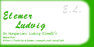 elemer ludvig business card